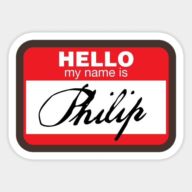 My name is Philip, and I am a poet. Sticker by Catlore